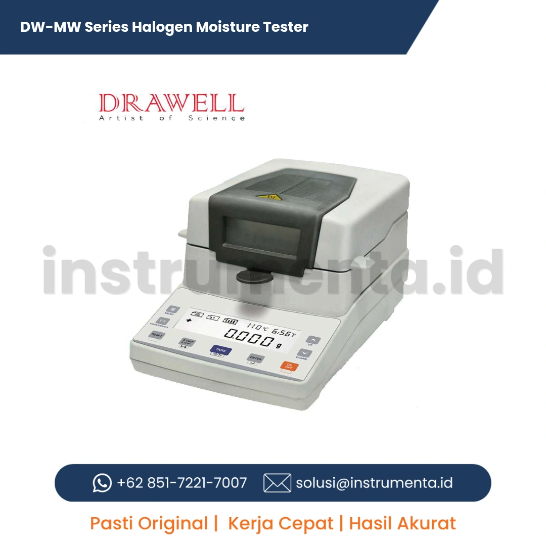 Distributor Resmi DW-MW Series Halogen Moisture Tester Presisi Tinggi Ready Stock